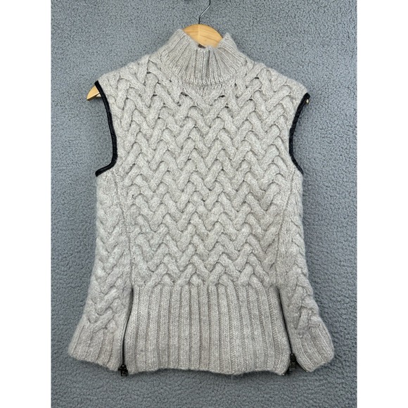 Sweaters - M.Patmos For Club Monaco‎ Cable Knit Sweater Vest Womens Small Alpaca Wool